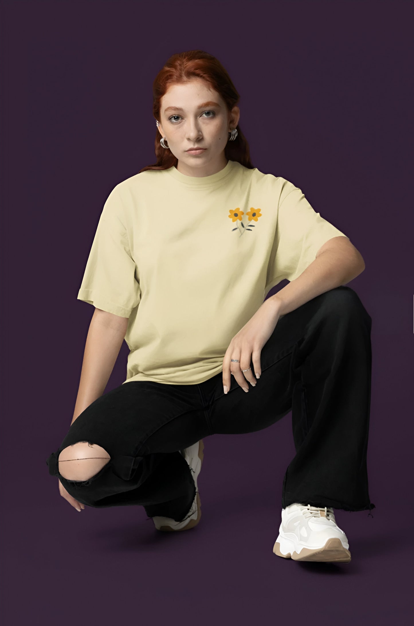 She Bloomed Loud - Oversized Tshirt